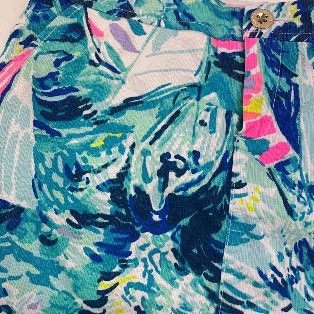 Lilly Pulitzer Colette Skort Holy Grail Hey Bay Bay Sailboat Blue Print Size 0 - Picture 9 of 10